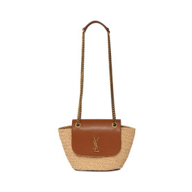 SAINT LAURENT 생로랑 여성 마농 라피아 미니 백