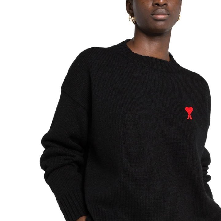 AMI 아미 스몰 레드하트 라운드 니트 2COLOR