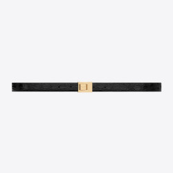 SAINT LAURENT 생로랑 악어 엠보 가죽 버클 협벨트 715871 (20mm) 2COLOR