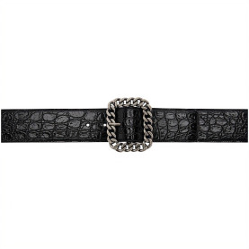 SAINT LAURENT 생로랑 악어 사각 체인 버클 벨트 640567 (50mm) 2COLOR