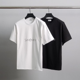 SAINT LAURENT 생로랑 클래식로고 라운드 반팔티