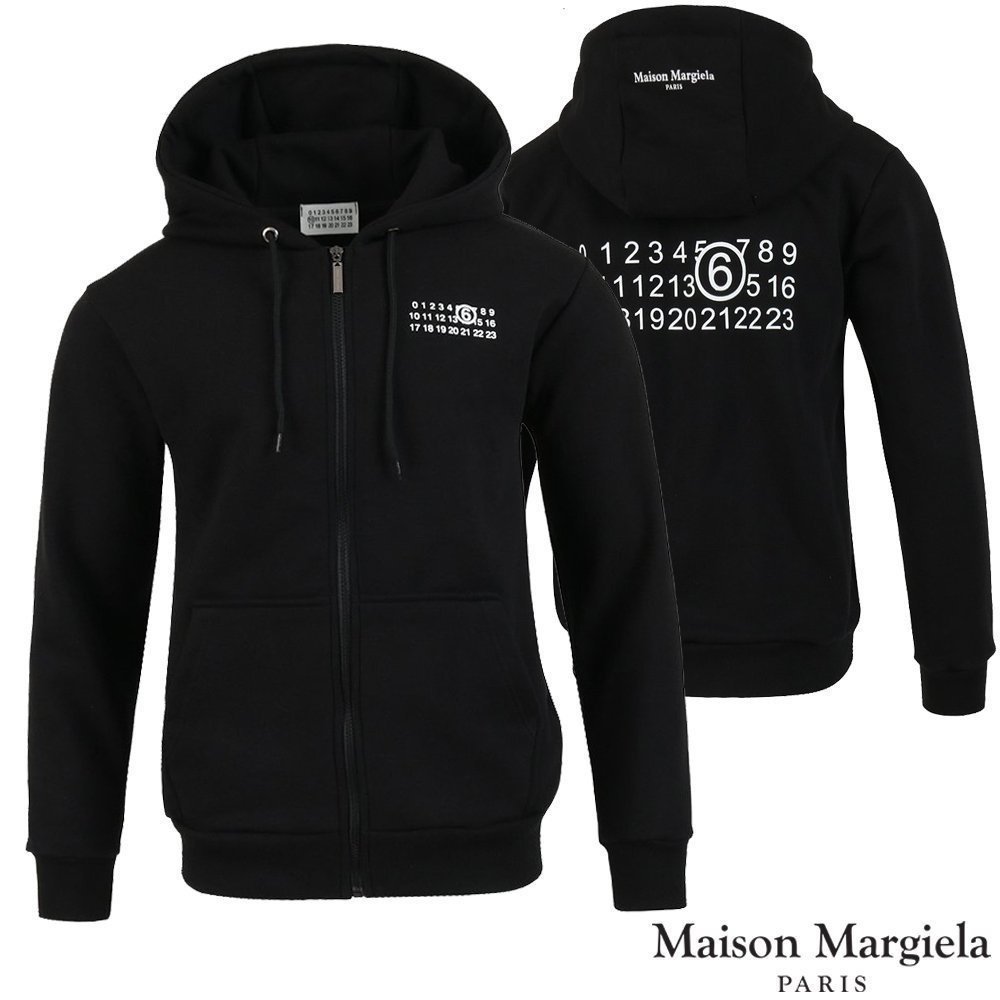 MAISON MARGIELA 메종마르지엘라 넘버 로고 후드집업