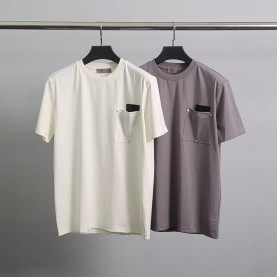 BOTTEGA VENETA 보테가베네타 레더패치 포켓 반팔티 2COLOR