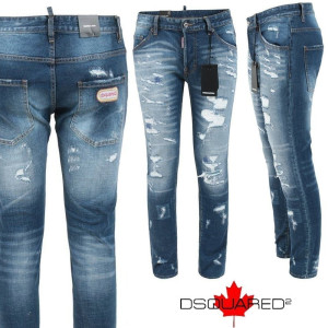 DSQUARED2 디스퀘어드2 DSQ 패치 데미지 디스 슬림 일자진