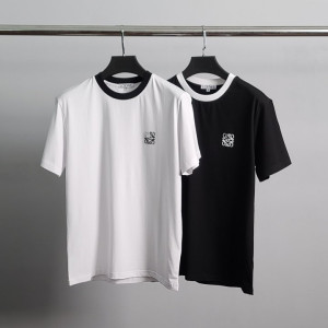 LOEWE 로에베 엠보로고 배색 라운드 반팔티 2COLOR