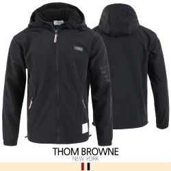 THOM BROWNE 톰브라운 블랙 4바 윈드 자켓