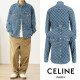 CELINE 셀린느 트리오페 멀티자수 연청 데님 셔츠