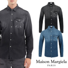 MAISON MARGIELA 메종마르지엘라 스티치 데님 셔츠