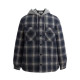 CELINE 셀린느 체크 코튼 후드 오버 셔츠 자켓