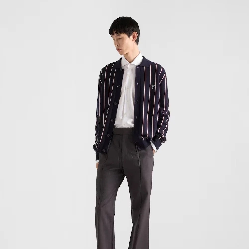 PRADA 프라다 스트라이프 가디건