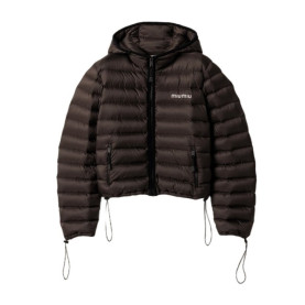 MIUMIU 미우미우 라이트 폰지 다운 후드 자켓 2COLOR