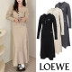 LOEWE 로에베 아나그램 자수 니트 가디건 스커트 세트