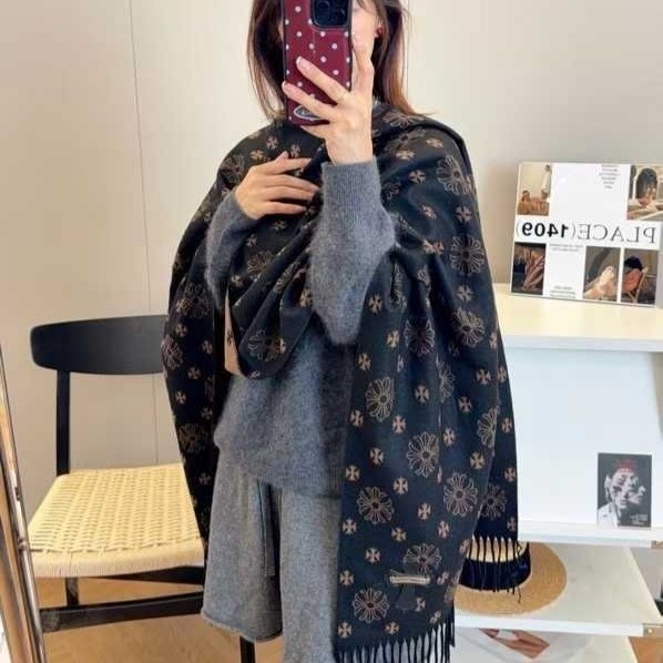 CHROME HEARTS 크롬하츠 캐시미어 숄 머플러