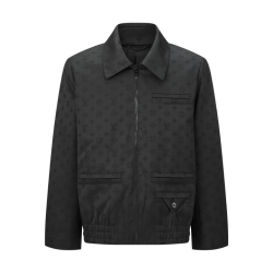 LOUIS VUITTON 루이비통 모노그램 자카드 제트 포켓 블루종 자켓