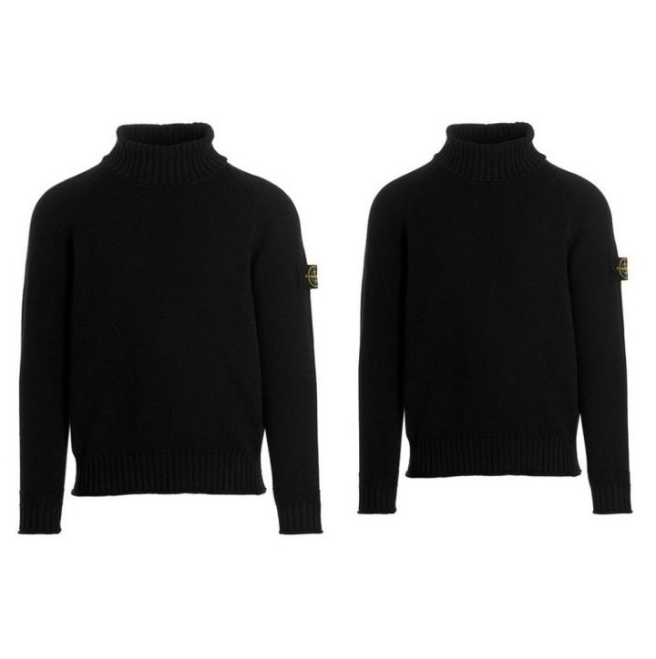 STONE ISLAND 스톤아일랜드 패치 커플 울 니트 터틀넥