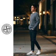 STONE ISLAND 스톤아일랜드 이중골지 패치 니트 3COLOR