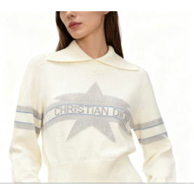DIOR 디올 모크넥 스타 울캐시 니트