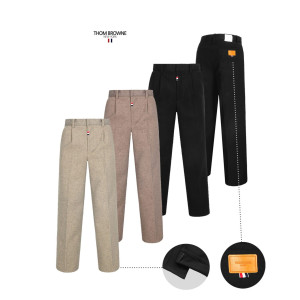 THOM BROWNE 톰브라운 기모 울 세미 와이드 팬츠(A68)