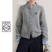 ●2월 판매 1위● LOEWE 로에베 체크 배색 니트 가디건 4COLOR