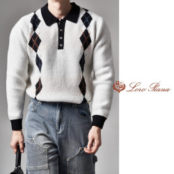 LOROPIANA 로로피아나 아가일 니트 3COLOR