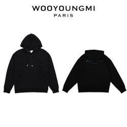 WOOYOUNGMI 우영미 그라데이션 엠보싱 백로고 후드