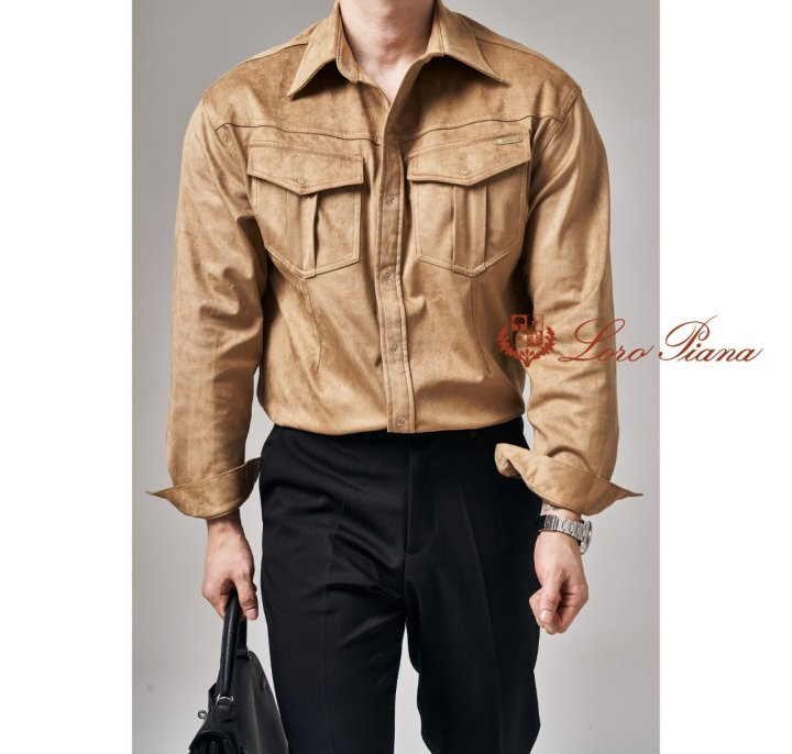 LOROPIANA 로로피아나 스웨이드 셔츠 3COLOR