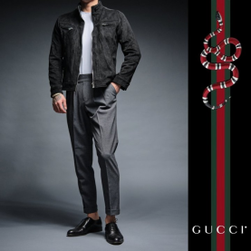 GUCCI 구찌 앞지퍼 스웨이드 자켓 2COLOR