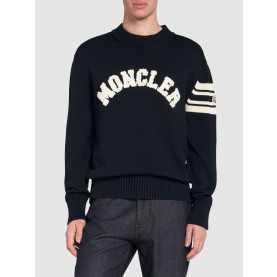 MONCLER 몽클레어 부클 로고 크루넥 스웨터 2COLOR