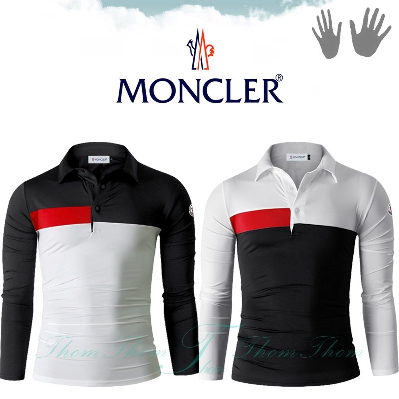 MONCLER 몽클레어 3색 배색 스판 카라