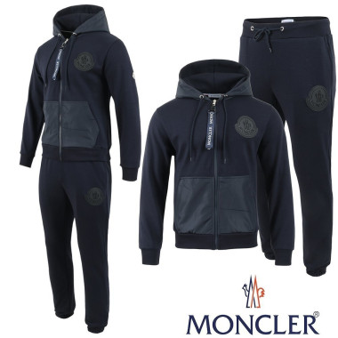 MONCLER 몽클레어 빅로고 배색 후드집업 셋업