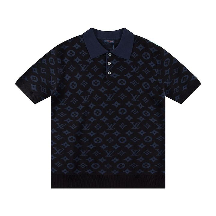 LOUIS VUITTON 루이비통 6389 모노그램 자카드 폴로 니트 반팔