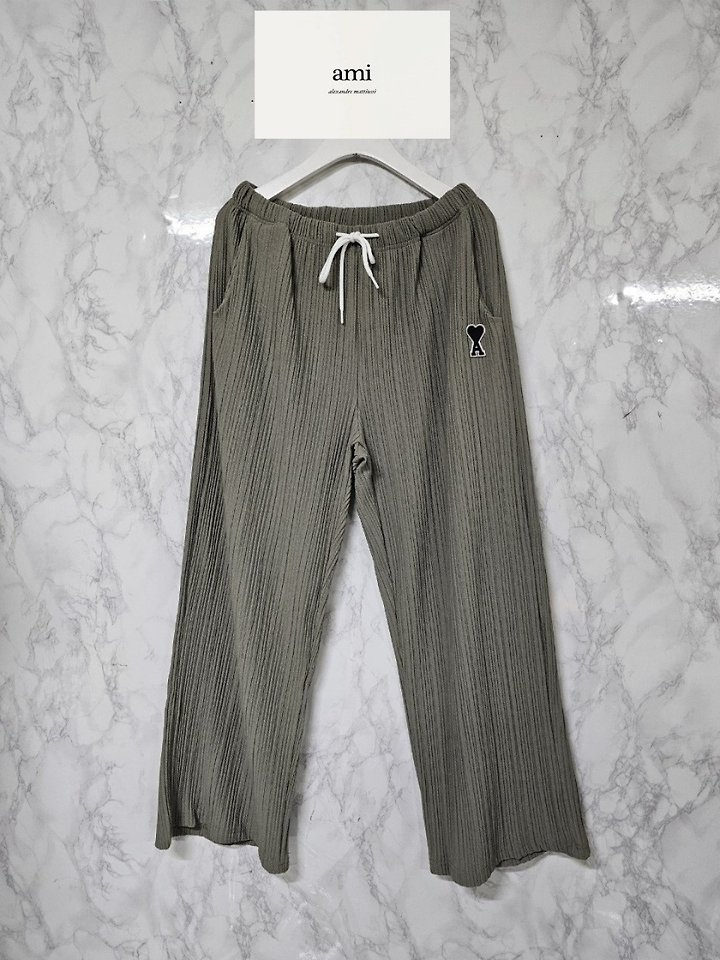 AMI 아미 플리츠 밴딩 팬츠 3COLOR