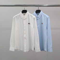 MAISON KITSUNE 메종키츠네 더블폭스 린넨 체크 셔츠