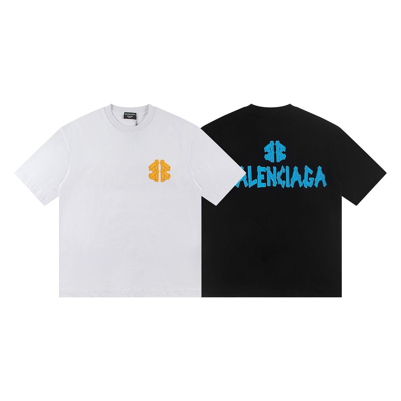 BALENCIAGA 발렌시아가 6537 테이프 타입 로고 반팔