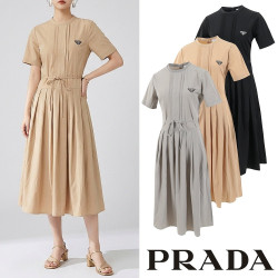 PRADA 프라다 클래식 삼각 웨이스트 셔링 원피스
