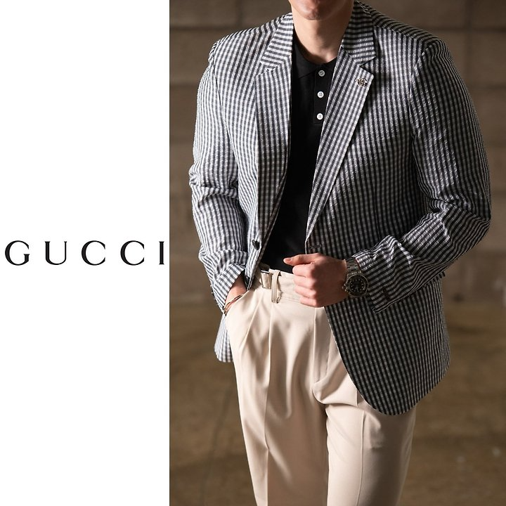 GUCCI 구찌 시어서커 스포츠 자켓