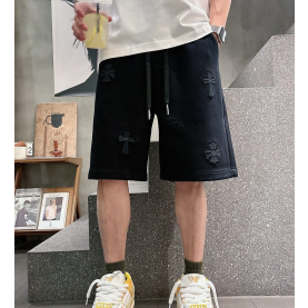CHROME HEARTS 크롬하츠 크로스 패치 스웻 하프팬츠 2COLOR