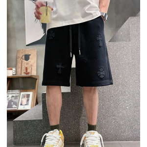 CHROME HEARTS 크롬하츠 크로스 패치 스웻 하프팬츠 2COLOR