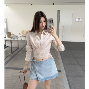 LOEWE 로에베 60254 여성 아나그램 스트라이프 코튼 셔츠 2COLOR