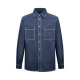 FENDI 펜디 60249 콘트라스트 스티치 자수 로고 셔츠