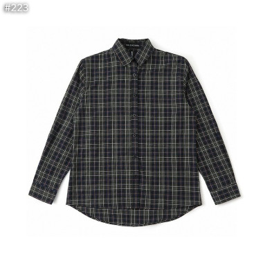 ●월간 판매 3위●BALENCIAGA 발렌시아가 백로고 플란넬 체크 셔츠