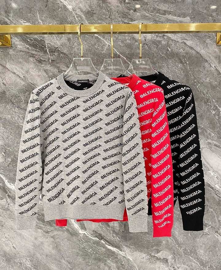 BALENCIAGA 발렌시아가 60106 올오버 로고 니트