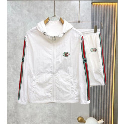 GUCCI 구찌 60210 인터로킹 G 웹 스트라이프 윈드브레이커+쇼츠 세트