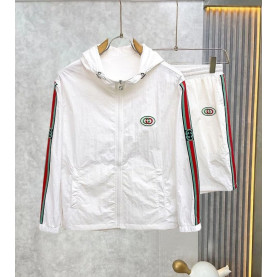 GUCCI 구찌 60210 인터로킹 G 웹 스트라이프 윈드브레이커+쇼츠 세트