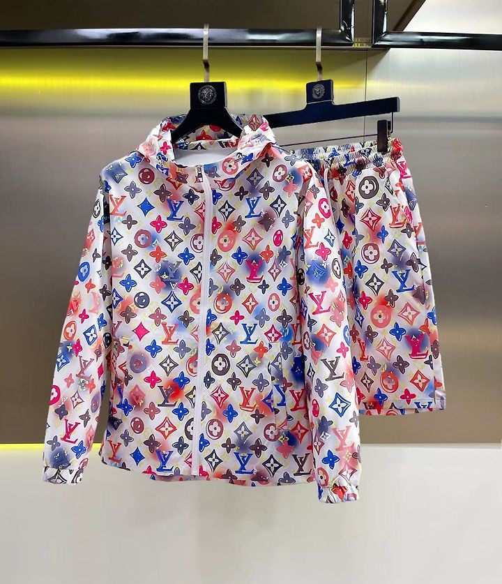 LOUIS VUITTON 루이비통 60206 무라카미 다카시 멀티 컬러 모노그램 윈드브레이커+쇼츠 세트