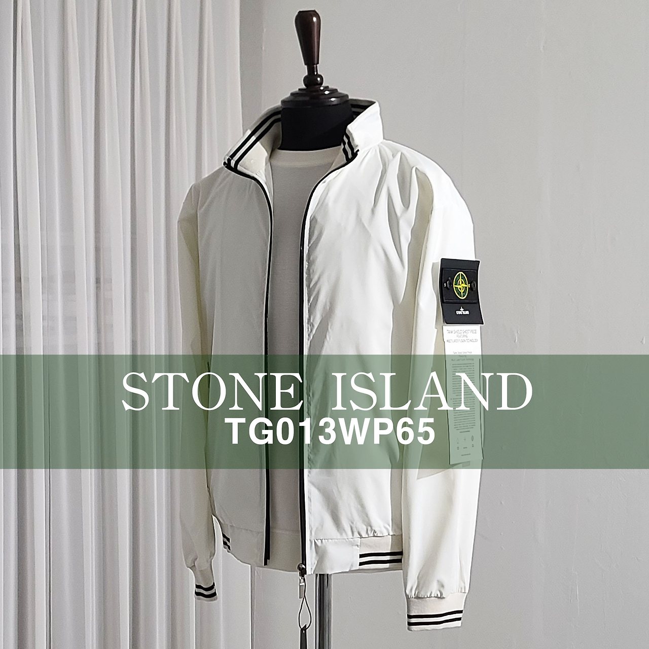 STONE ISLAND 스톤아일랜드 로고패치 라인 자켓