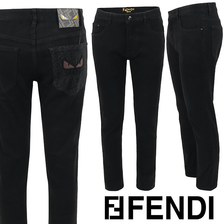 FENDI 펜디 엠보 몬스터 블랙 슬림 일자진