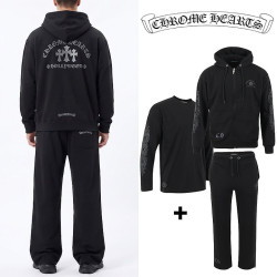 CHROME HEARTS 크롬하츠 할리우드 프린팅 3P 오버핏 후드 집업 셋업
