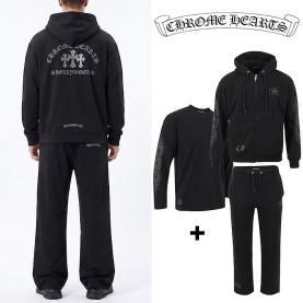 CHROME HEARTS 크롬하츠 할리우드 프린팅 3P 오버핏 후드 집업 셋업