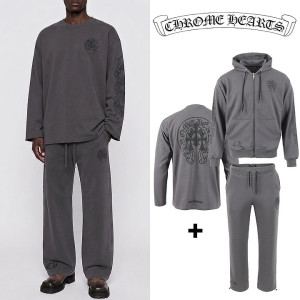 CHROME HEARTS 크롬하츠 트리플 크로스 프린팅 3P 오버핏 후드 집업 셋업